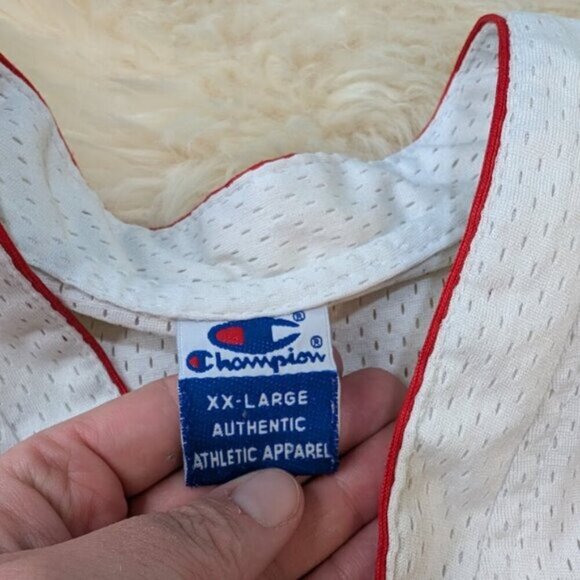 Michael Jordan #23 Chicago Bulls White Jersey Champion NBA Authentics Size 52 - Picture 12 of 14